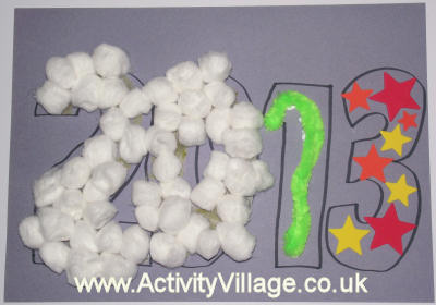 2013 collage - cotton wool balls!