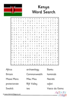Africa Word Searches
