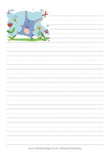 Farm animal writing paper