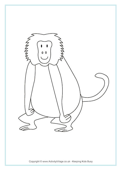 baboons coloring pages - photo #26