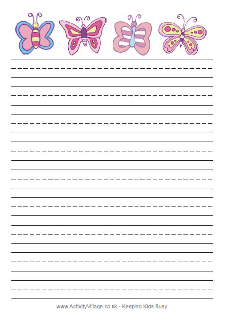 Pretty Writing Paper Template