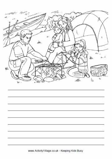 camping trip coloring pages - photo #5