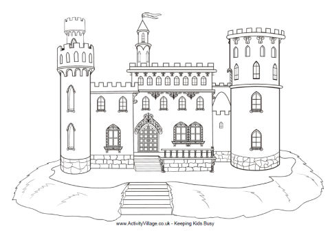 Coloring Page Castle Castle Colouring Page