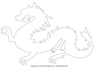 Chinese dragon template