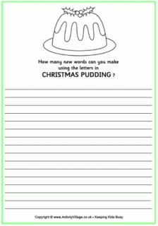 Christmas Pudding Puzzles