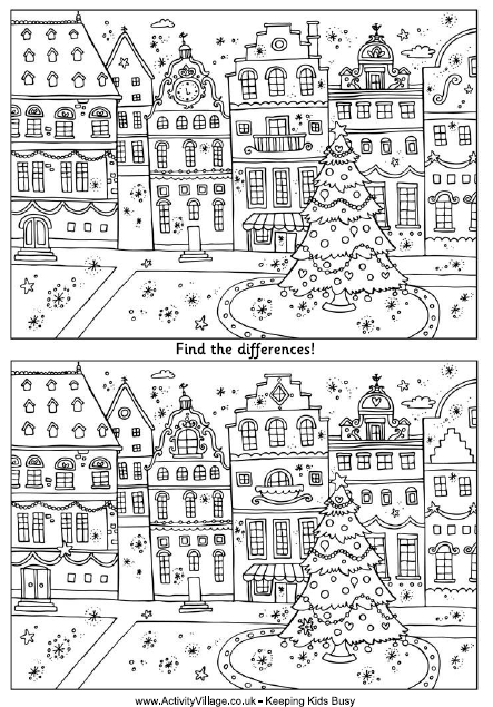 Christmas street - find the differences
