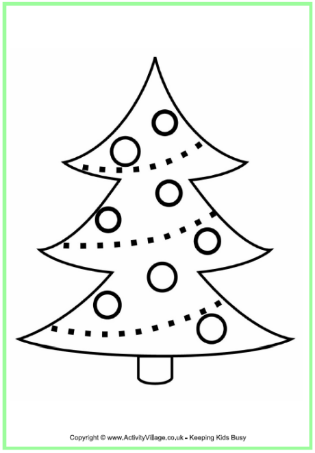 xmas tree coloring pages - photo #18