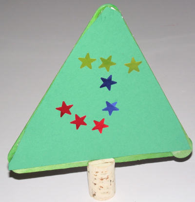 Christmas tree photo frame - back view