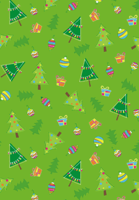 Christmas Tree Scrapbook Paper Green