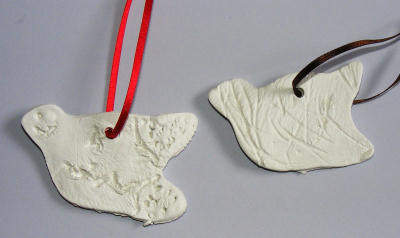 Clay birds with texture