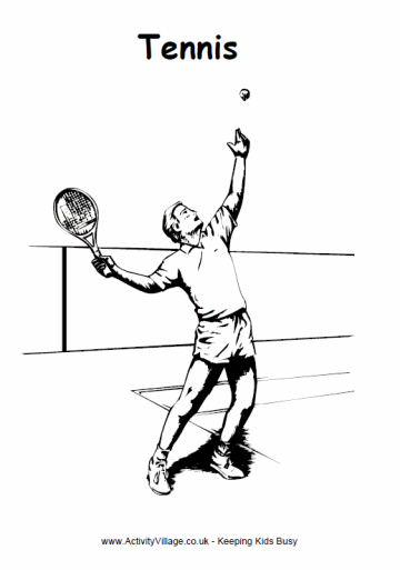 Tennis coloring page