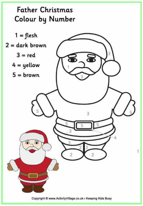 Resultado de imagen de worksheet father christmas