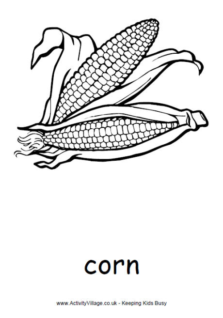 preschool thanksgiving coloring pages corn - photo #7