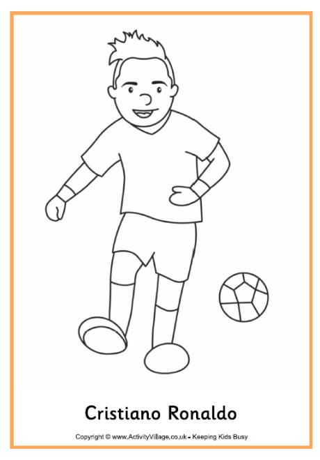 Cristiano Ronald colouring page