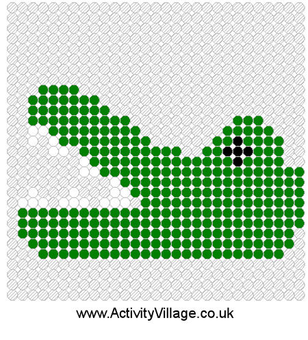 Crocodile Head Fuse Bead Pattern