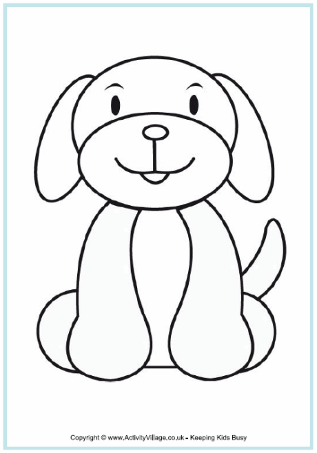 quick and easy dog coloring pages - photo #8