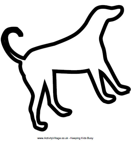 Dog template to print