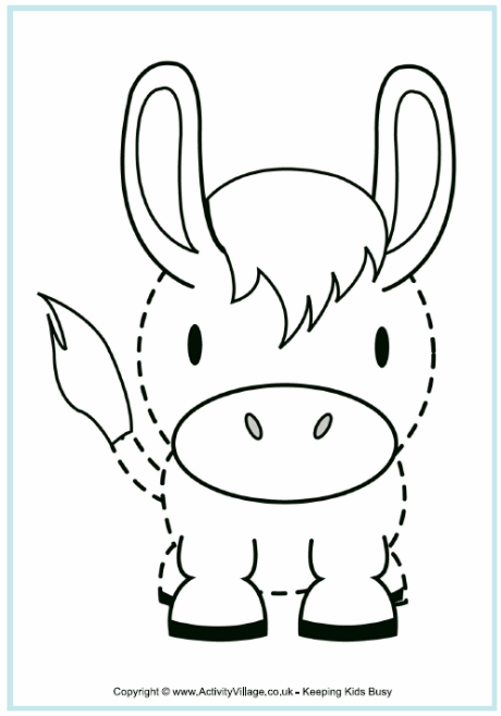 Donkey tracing printable