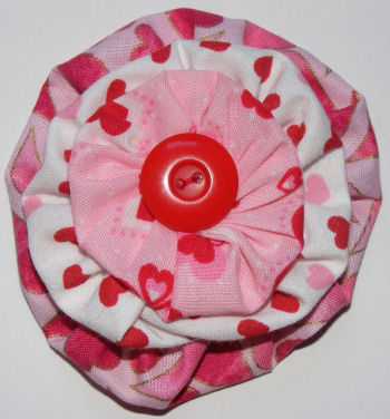 Fabric yoyo brooch