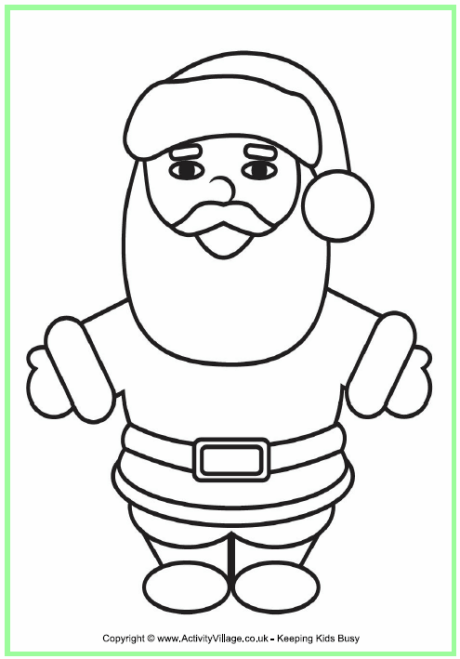 Father Christmas Colouring Page