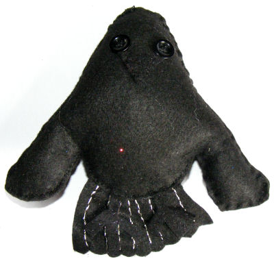 Felt raven craft for kids