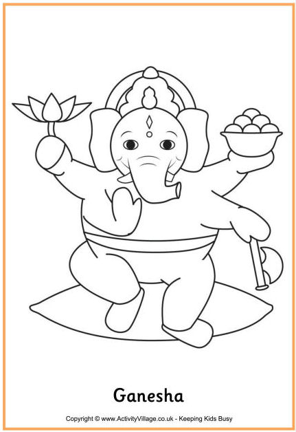 ganesh coloring pages - photo #7