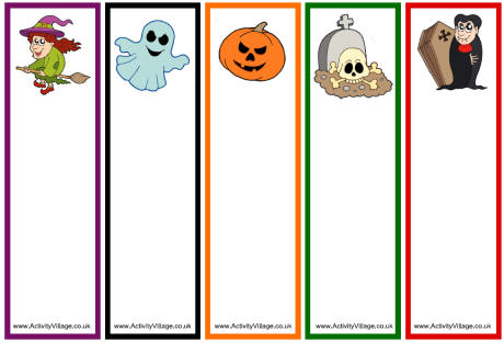 Halloween Bookmarks - Blank