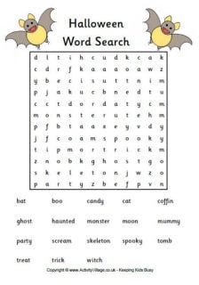 Halloween Word Searches