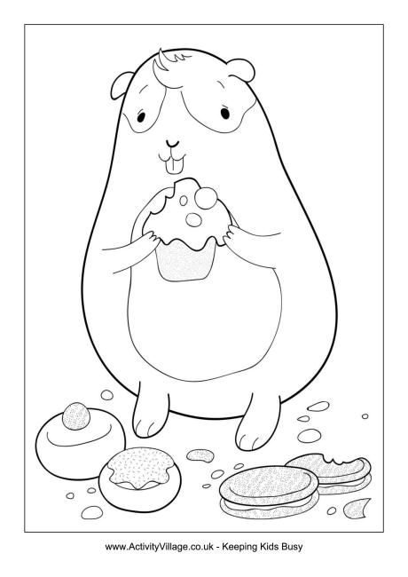 Hamster Colouring Page