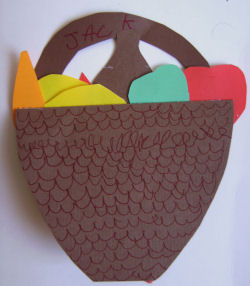 Harvest BAsket craft for kids