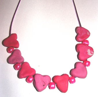 Heart bead necklace