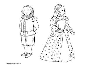 Historical Children Colouring Pages