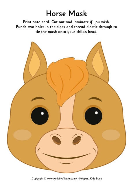 Horse Mask Printable