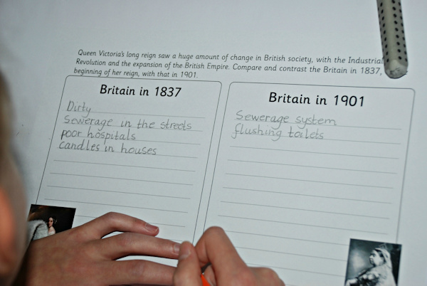 Britain in 1837 and 1901 worksheet