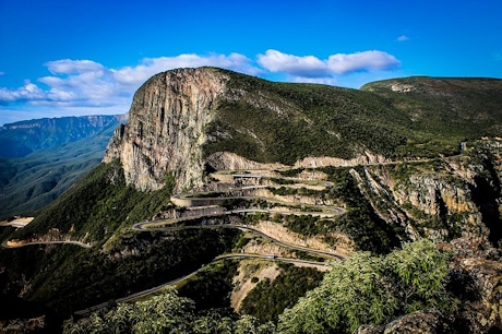 Winding road in the mountains of Angola