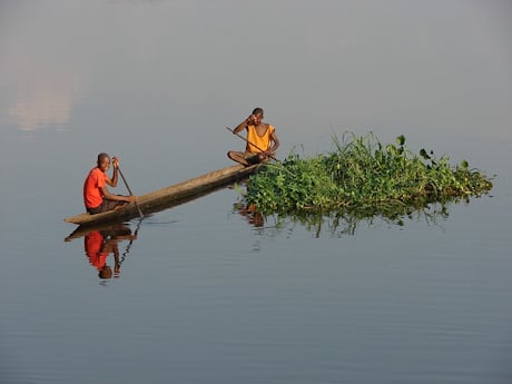 Fisherman on the Congo river