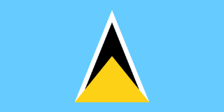 St Lucia flag printable