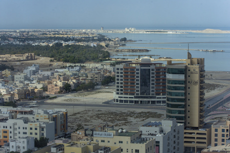 The skyline of Manama, Bahrain