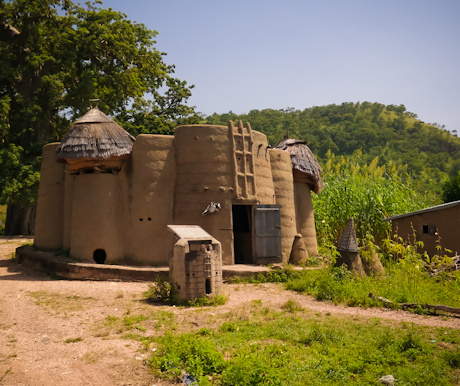 Traditional mud huts in Togo