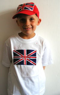 Jack wears Union Jack t-shirt