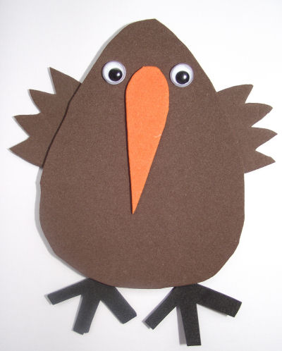 Kiwi Magnet Craft For Kids