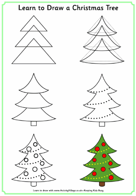 Learn to Draw a Christmas Tree