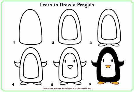 Learn to draw a penguin