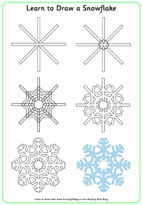 Learn to draw a snowflake