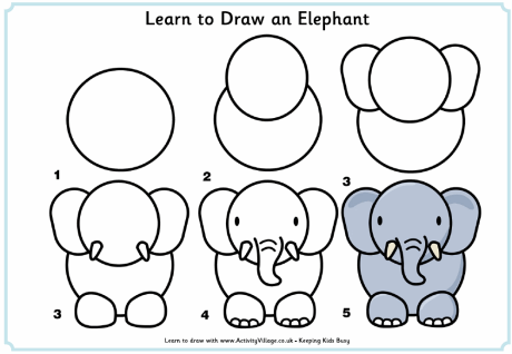 Learn to draw an elephant