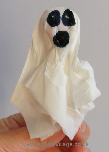 Lollipop ghost Halloween craft