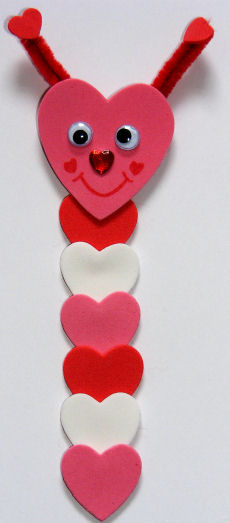 Loveworm bookmark craft