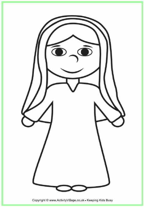 printable coloring pages on mary - photo #35
