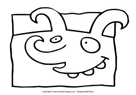 Monster colouring page 16