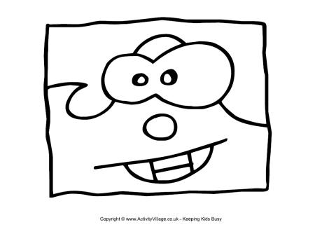 Monster colouring page 1